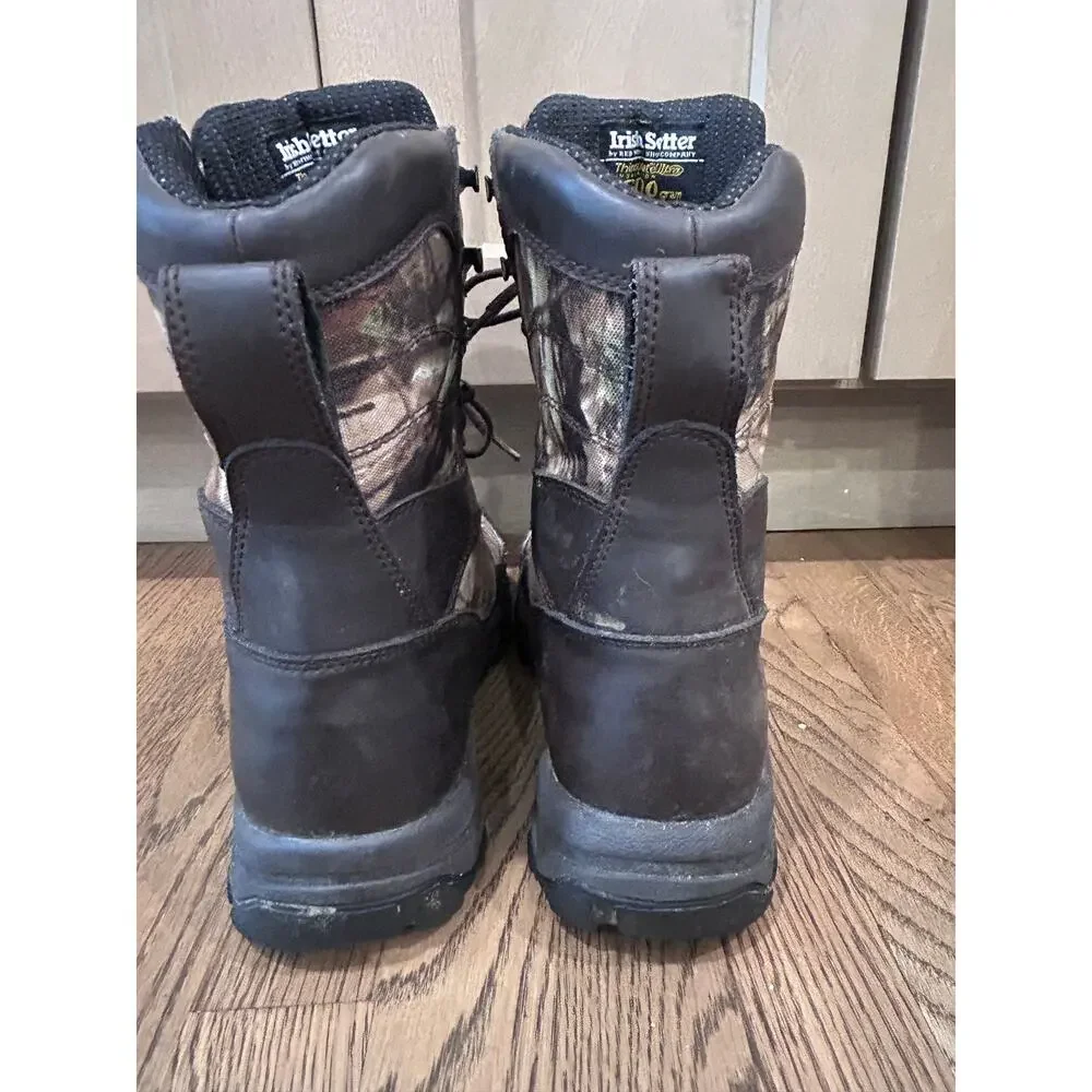 Irish Setter Gunflint Hunting Boots Sz10 Insulated 600g Camo Red Wing Waterproof